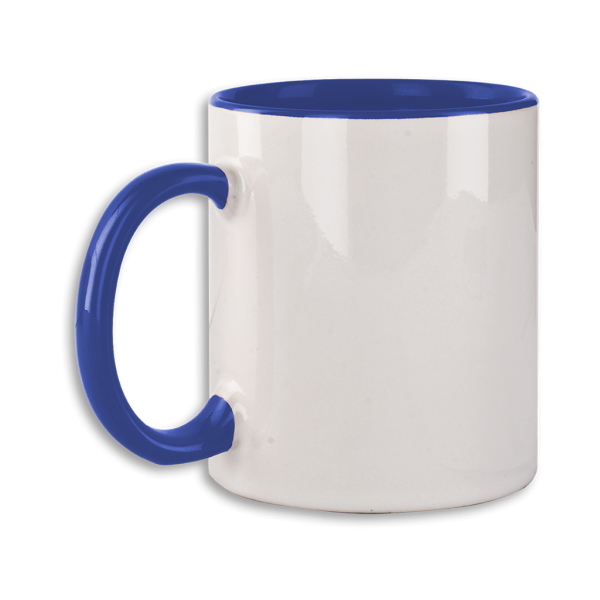 Tasse mit blauem Henkel ab 72 Stk.