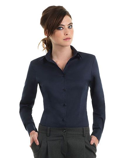 Mediatrix B&C Damen Langarm Twill Shirt