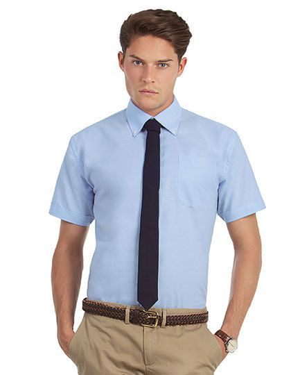 Mediatrix Kurzarm Herren Oxford Shirt